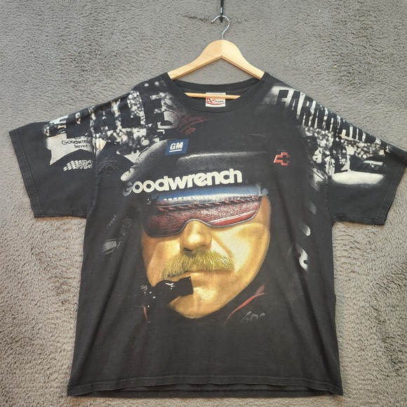 Vintage Dale‎ Earnhardt Shirt Mens Large NASCAR Racing Goodwrench All Over 90s - Picture 1 of 8